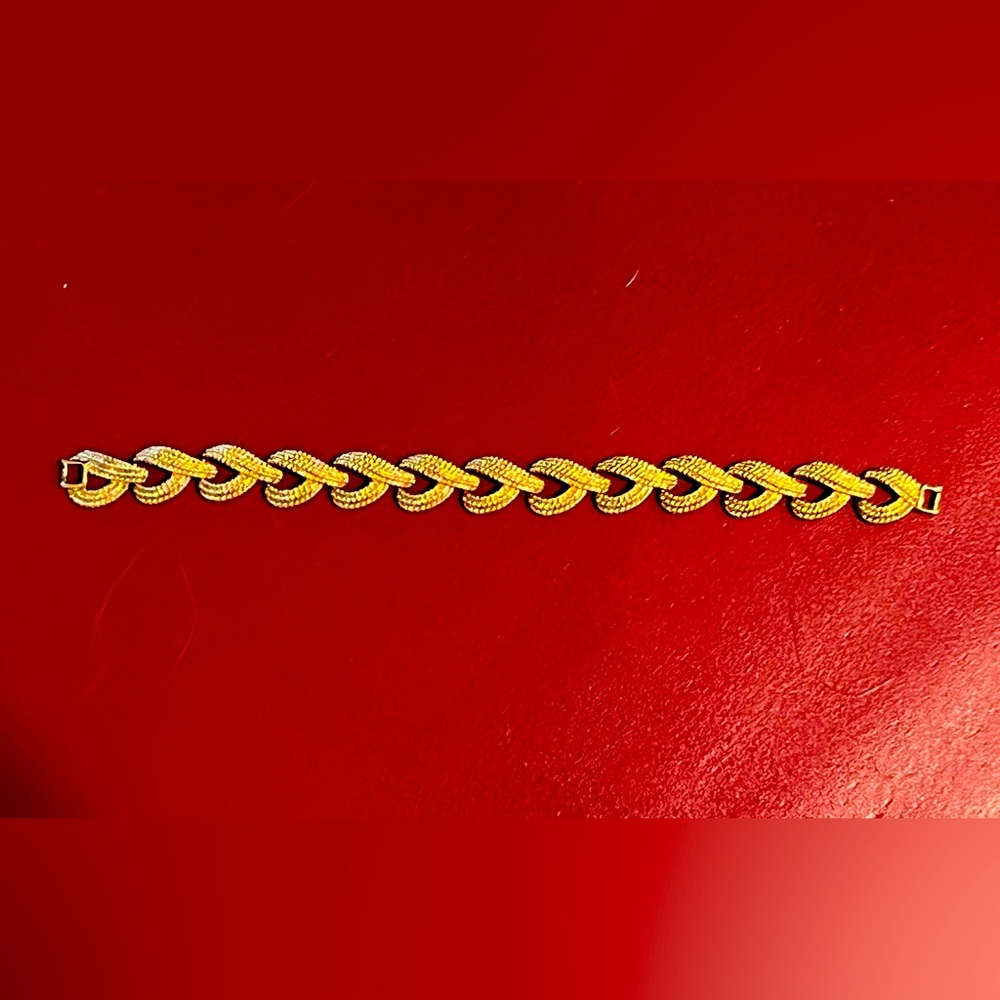 Gold-tone bracelet rope design